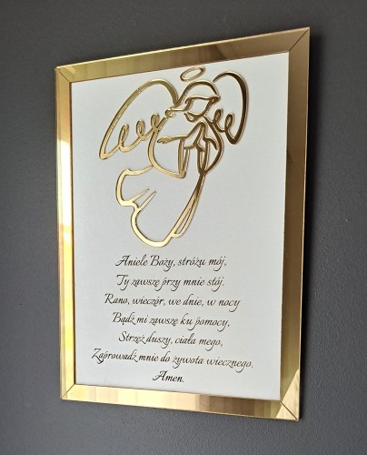 Obraz z Modlitwą Aniele Boży Stróżu Mój  PREZENT Pamiątka z Dedykacją.jpg