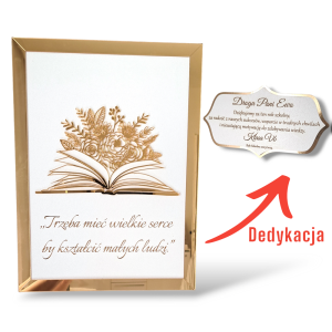 Prezent Podziękowanie Dzień Nauczyciela Zakończenie Roku Obraz 3D grawer