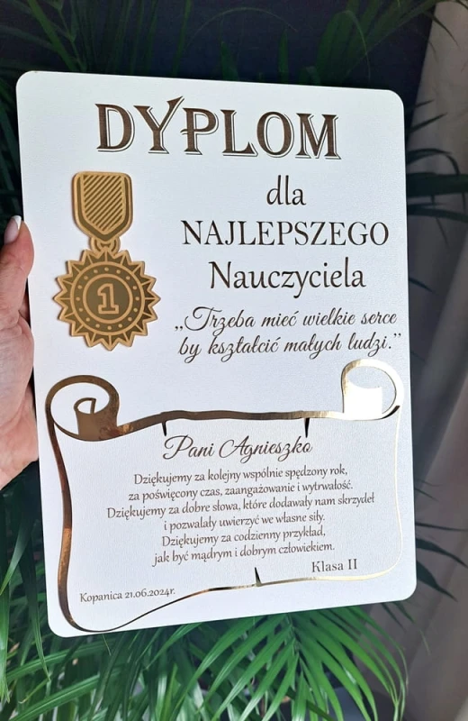 Prezent Podziękowanie Dzień Nauczyciela Obraz Dyplom 3D grawer (2).jpeg