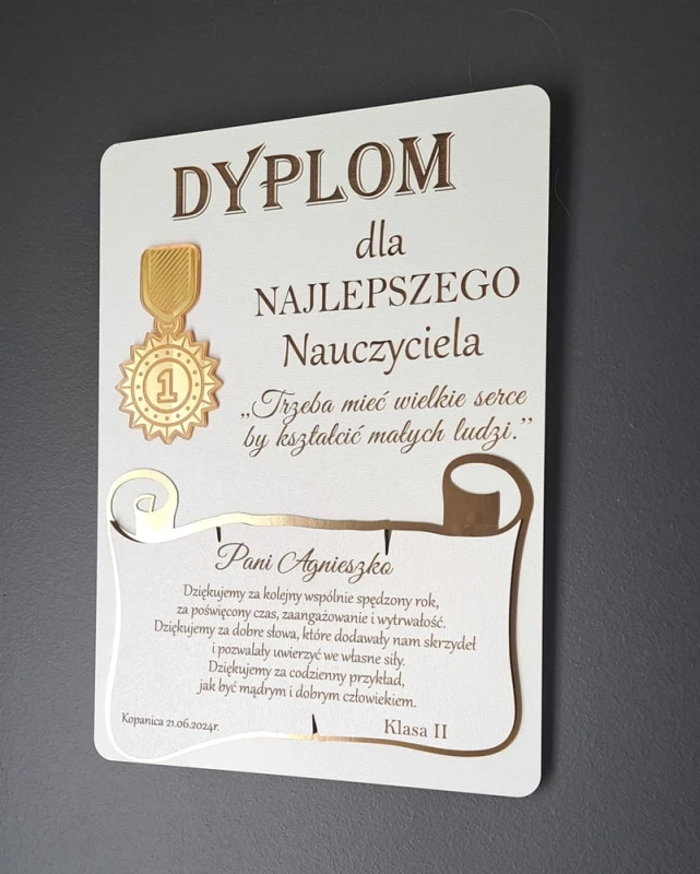 Prezent Podziękowanie Dzień Nauczyciela Obraz Dyplom 3D grawer.jpeg