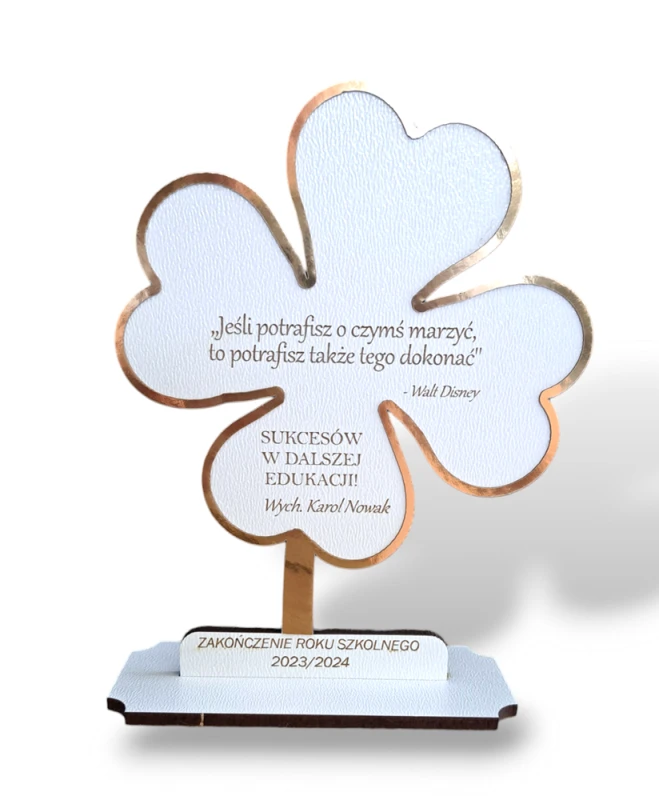 Statuetka Koniczynka z CYTATEM i Dedykacją (2).png