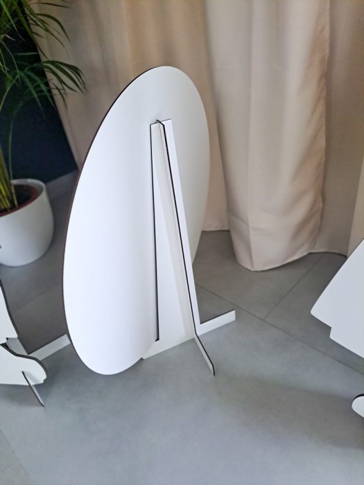 Biała Tablica Komunia Święta IHS 60cm na stojaku dekoracja 1.jpg
