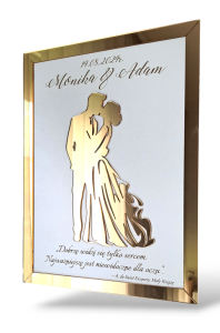 Obraz z cytatem i  dedykacją  dla Młodej Pary ŚLUB