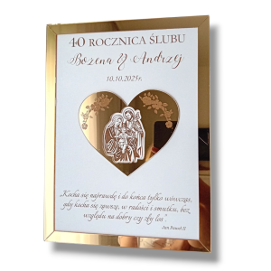 Obraz prezent na rocznice ślubu 50 40 25 30 z dedykacją i cytatem (1)