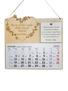 Kalendarz drewniany prezent na Dzień Babci i Dziadka  (1) (1)